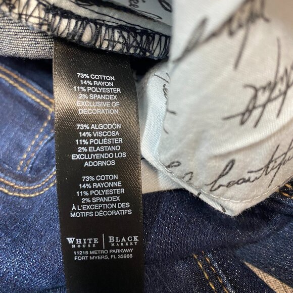 White House Black market boot leg jeans size 8R - Picture 7 of 12